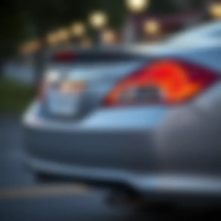 Back view of the 2008 Toyota Camry Solara SE V6 emphasizing its taillight design