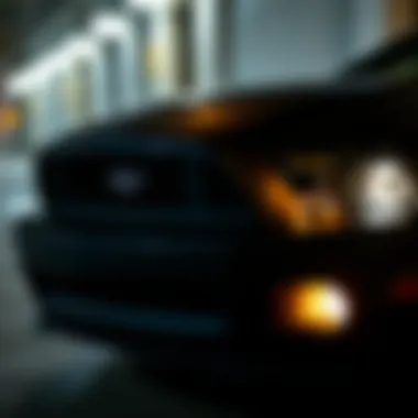 Front view of the 2012 Ford Mustang showcasing its iconic grille and headlights