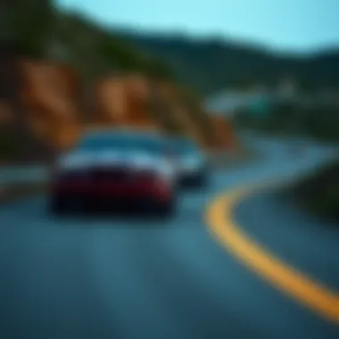 2012 Ford Mustang on a winding road demonstrating its performance capabilities