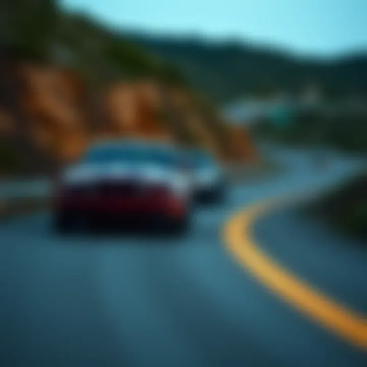 2012 Ford Mustang on a winding road demonstrating its performance capabilities