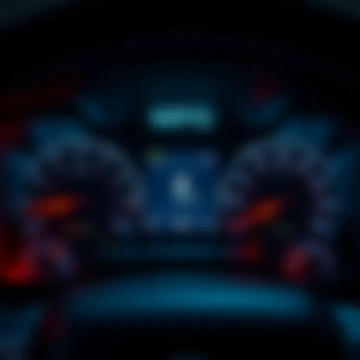 Dashboard displaying MPG readings