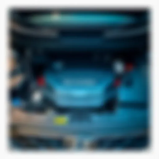 Interior View of the Engine Compartment 2017 Hyundai Elantra GT engine view