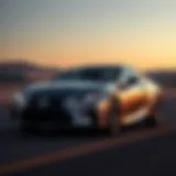 Sporty Elegance of the Lexus RC 200t F Sport Elegant exterior design of the Lexus RC 200t F Sport showcasing its sporty silhouette