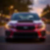 Front view of the 2017 Subaru Impreza showcasing its sleek design.