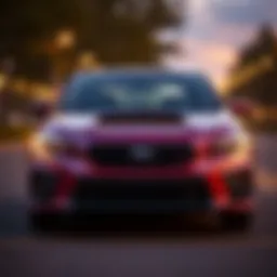 Front view of the 2017 Subaru Impreza showcasing its sleek design.