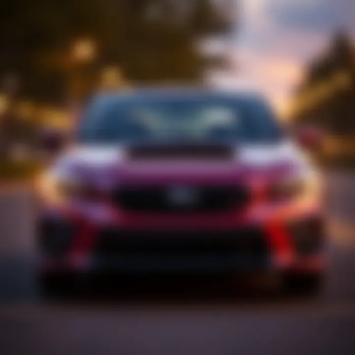 Sleek Front Design of the 2017 Subaru Impreza Front view of the 2017 Subaru Impreza showcasing its sleek design.