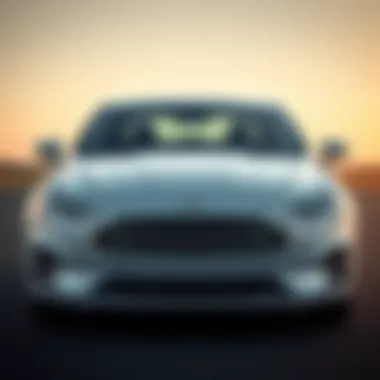 Front View of the New Ford Fusion Sleek front view of the new Ford Fusion showcasing its modern design.