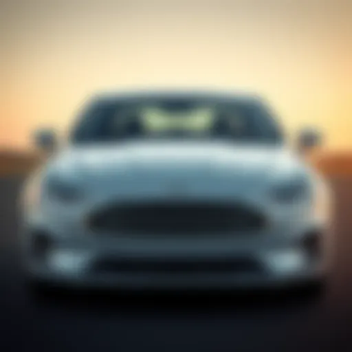 Front View of the New Ford Fusion Sleek front view of the new Ford Fusion showcasing its modern design.