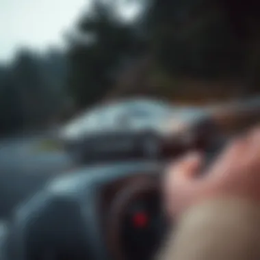 Performance of the Ford Fusion Dynamic performance scene of the Ford Fusion on a winding road.