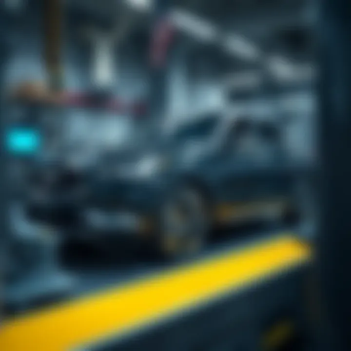 Infiniti QX70 on a diagnostic machine