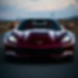 Front view of the 2016 Chevrolet Corvette Stingray Z51 3LT showcasing its sleek design