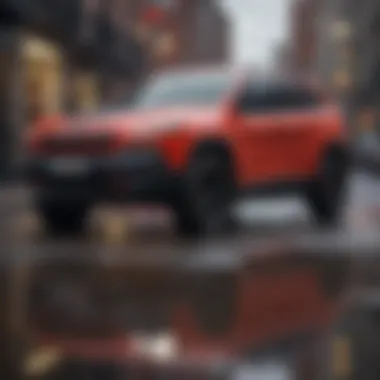 Jeep Cherokee Trailhawk in a city environment