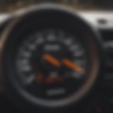 Fuel Efficiency Reading of the Jeep Cherokee Trailhawk Fuel efficiency gauge of the Jeep Cherokee Trailhawk