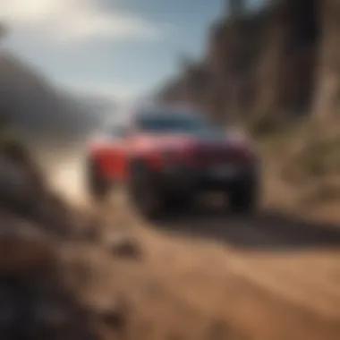 Jeep Cherokee Trailhawk Navigating Rough Terrain Jeep Cherokee Trailhawk on a rugged trail