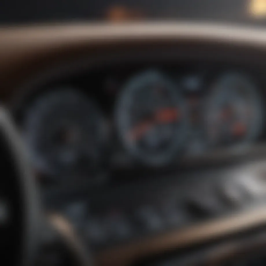 Close-up of a car dashboard showcasing innovative technology features