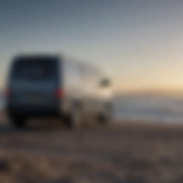 A comparison chart of different van models with specifications