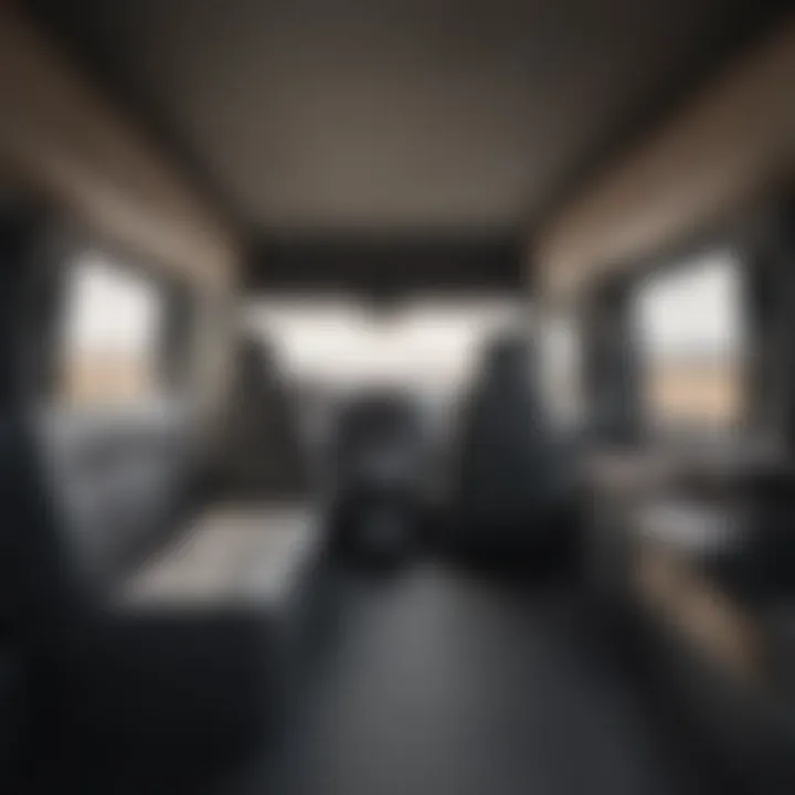 Interior of a spacious van highlighting seating and cargo options