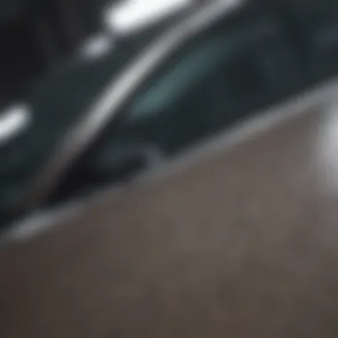 Ceramic Coating on Car Surface Close-up of a car surface with ceramic coating