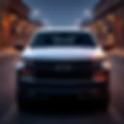 Front view of the 2022 Chevy Silverado showcasing its bold design