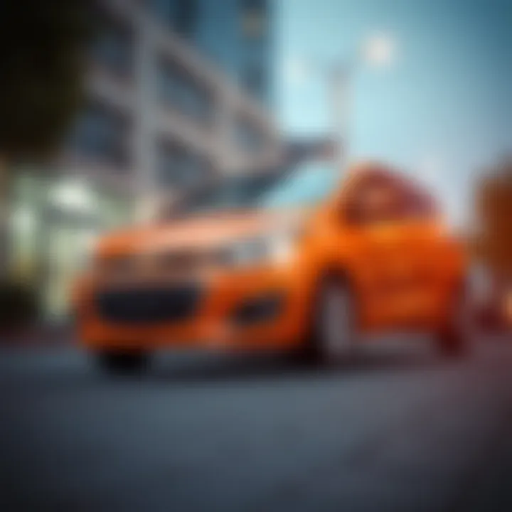 Chevrolet Spark Urban Setting Chevrolet Spark parked in an urban setting, emphasizing its suitability for city driving.