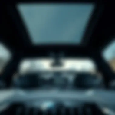 Elegant design elements of BMW SUV sunroof