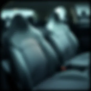 Custom-fit seat cover showcasing unique design