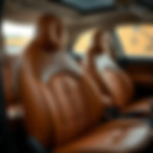 Luxurious leather seat cover for Fiat 500