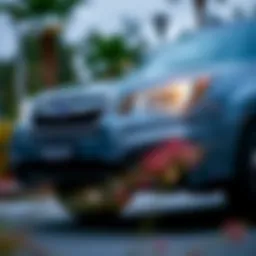 Front view of the 2017 Subaru Forester 2.5 i Premium showcasing its stylish design