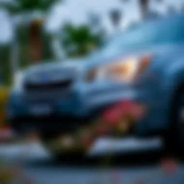 Stylish Front Design of the Forester Front view of the 2017 Subaru Forester 2.5 i Premium showcasing its stylish design