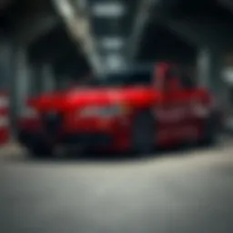 Stunning exterior design of the Alfa Romeo Giulia showcasing its sleek lines