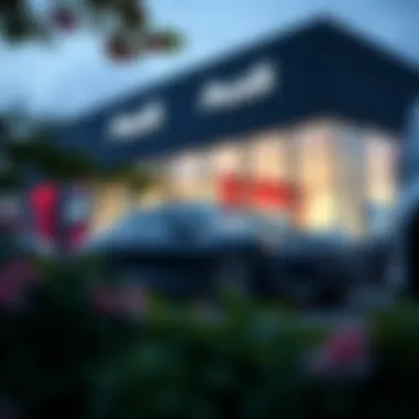 Elegant Audi vehicle parked in front of Audi South Atlanta