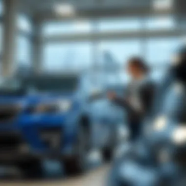 Customer service representative assisting a client