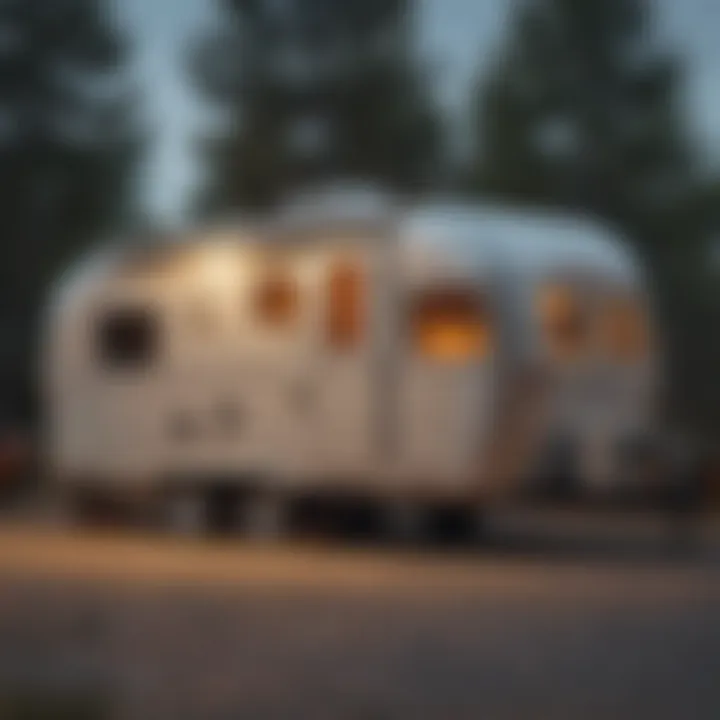 Vintage-style small travel trailer with classic design