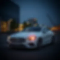 Exterior view showcasing the sleek design of the E400 Coupe