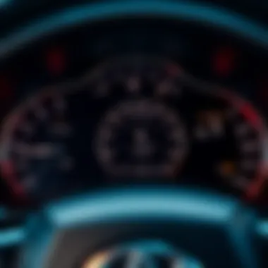 Close-up of the Camry Hybrid dashboard showing fuel efficiency metrics