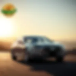 Hyundai Equus luxury sedan on a scenic road