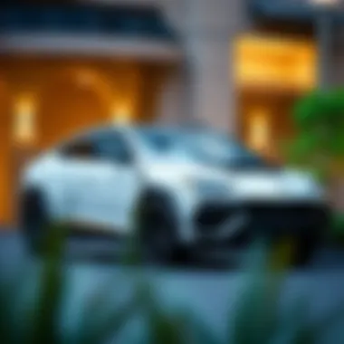 Lamborghini Urus parked in an upscale environment