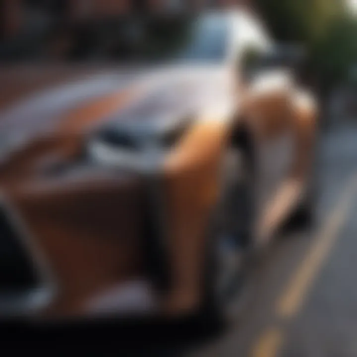 Close-up of a Lexus vehicle highlighting design details