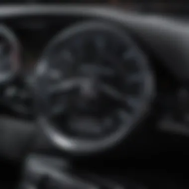 Close-up of a used Mercedes dashboard highlighting luxury features