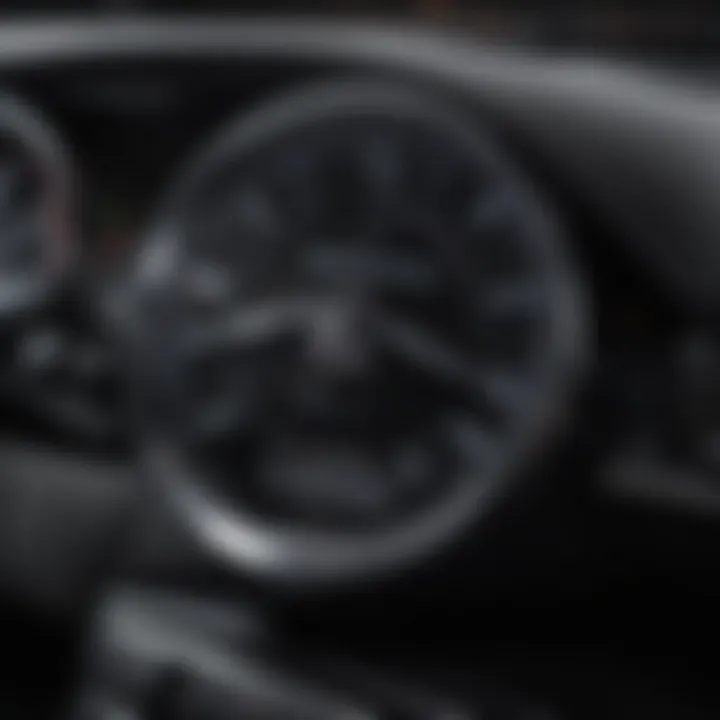 Close-up of a used Mercedes dashboard highlighting luxury features