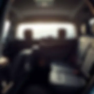 Mitsubishi Outlander PHEV 3rd Row Seating Interior Interior view of Mitsubishi Outlander PHEV showcasing 3rd row seating