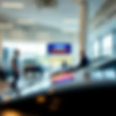 Customer engagement area highlighting financing discussions