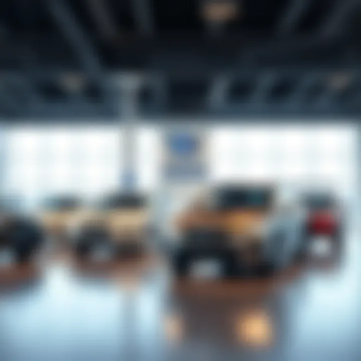 Subaru vehicles displayed in a showroom setting