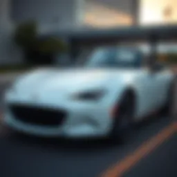 Sleek exterior design of the 2021 Miata RF Club showcasing its modern lines