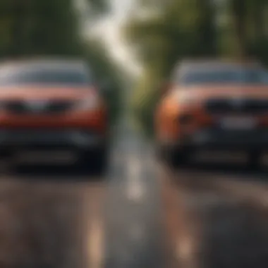 Comparison of Leading SUV Models A side-by-side comparison of two leading SUV models