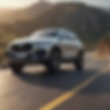 A sleek rear-wheel drive SUV on a winding road