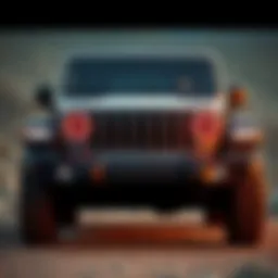 Front view of the Jeep Wrangler Sport Altitude showcasing its rugged design