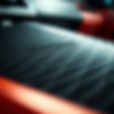 Close-up of the carbon fiber materials used in the Range Rover Carbon Edition