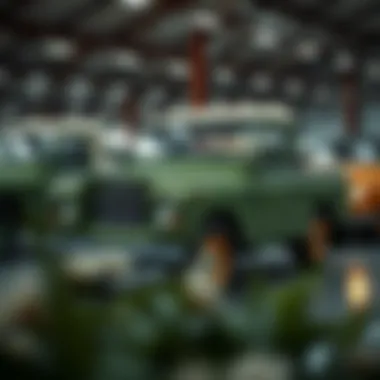 Historical Evolution of the Square Land Rover A historical comparison showcasing different models of the square Land Rover over the years