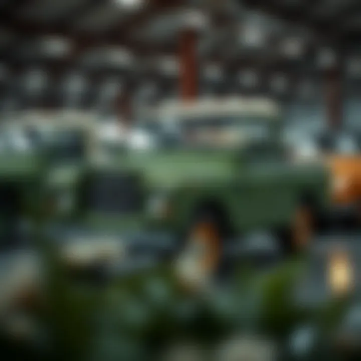 Historical Evolution of the Square Land Rover A historical comparison showcasing different models of the square Land Rover over the years